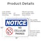Signmission No Cellular Phones, 14 in W x Rectangle, Aluminum OS-2PACK-NS-A-1014-L-16045 - alternate 5